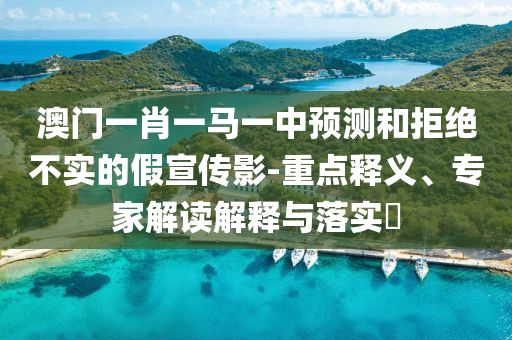 澳門一肖一馬一中預(yù)測和拒絕不實(shí)的假宣傳影-重點(diǎn)釋義、專家解讀解釋與落實(shí)?