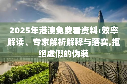 2025年港澳免費看資料:效率解讀、專家解析解釋與落實,拒絕虛假的偽裝