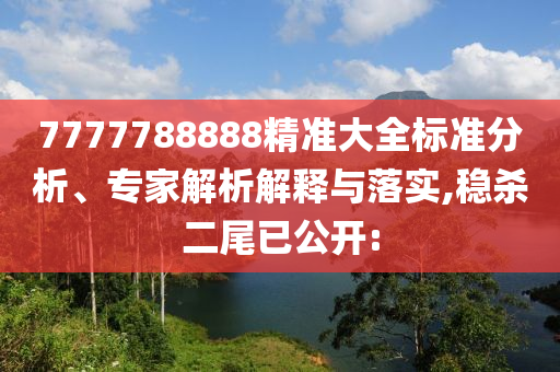 7777788888精準大全標準分析、專家解析解釋與落實,穩(wěn)殺二尾已公開: