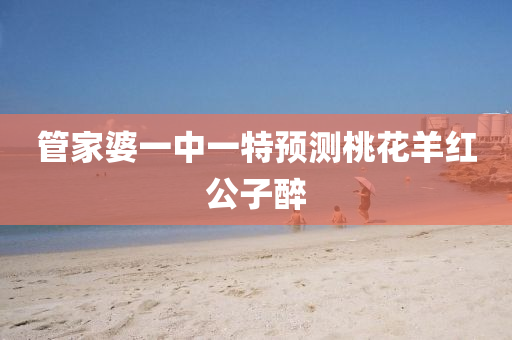 管家婆一中一特預(yù)測桃花羊紅公子醉