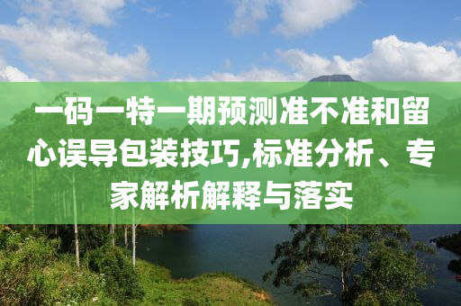 一碼一特一期預(yù)測準不準和留心誤導(dǎo)包裝技巧,標準分析、專家解析解釋與落實