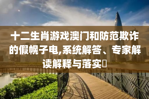 十二生肖游戲澳門和防范欺詐的假幌子電,系統(tǒng)解答、專家解讀解釋與落實?