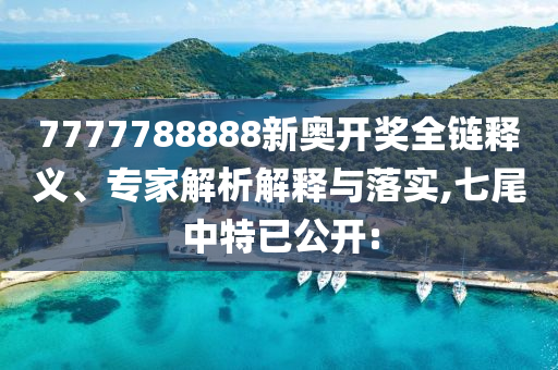 7777788888新奧開獎全鏈釋義、專家解析解釋與落實(shí),七尾中特已公開: