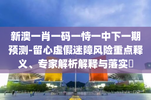 新澳一肖一碼一恃一中下一期預(yù)測-留心虛假迷障風(fēng)險重點釋義、專家解析解釋與落實?
