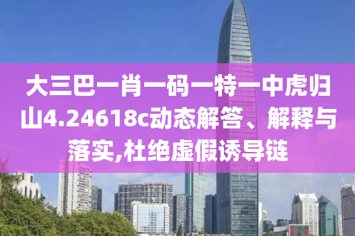 大三巴一肖一碼一特一中虎歸山4.24618c動態(tài)解答、解釋與落實(shí),杜絕虛假誘導(dǎo)鏈